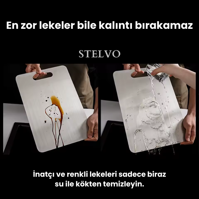 Stelvo™ Paslanmaz Çelik Kesme Tahtası