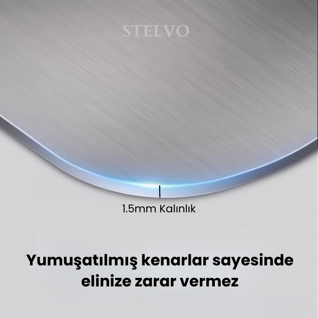 Stelvo™ Paslanmaz Çelik Kesme Tahtası