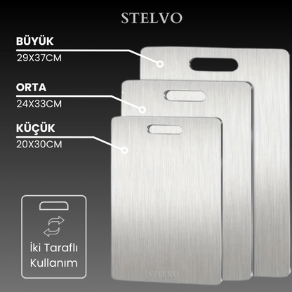 Stelvo™ Paslanmaz Çelik Kesme Tahtası